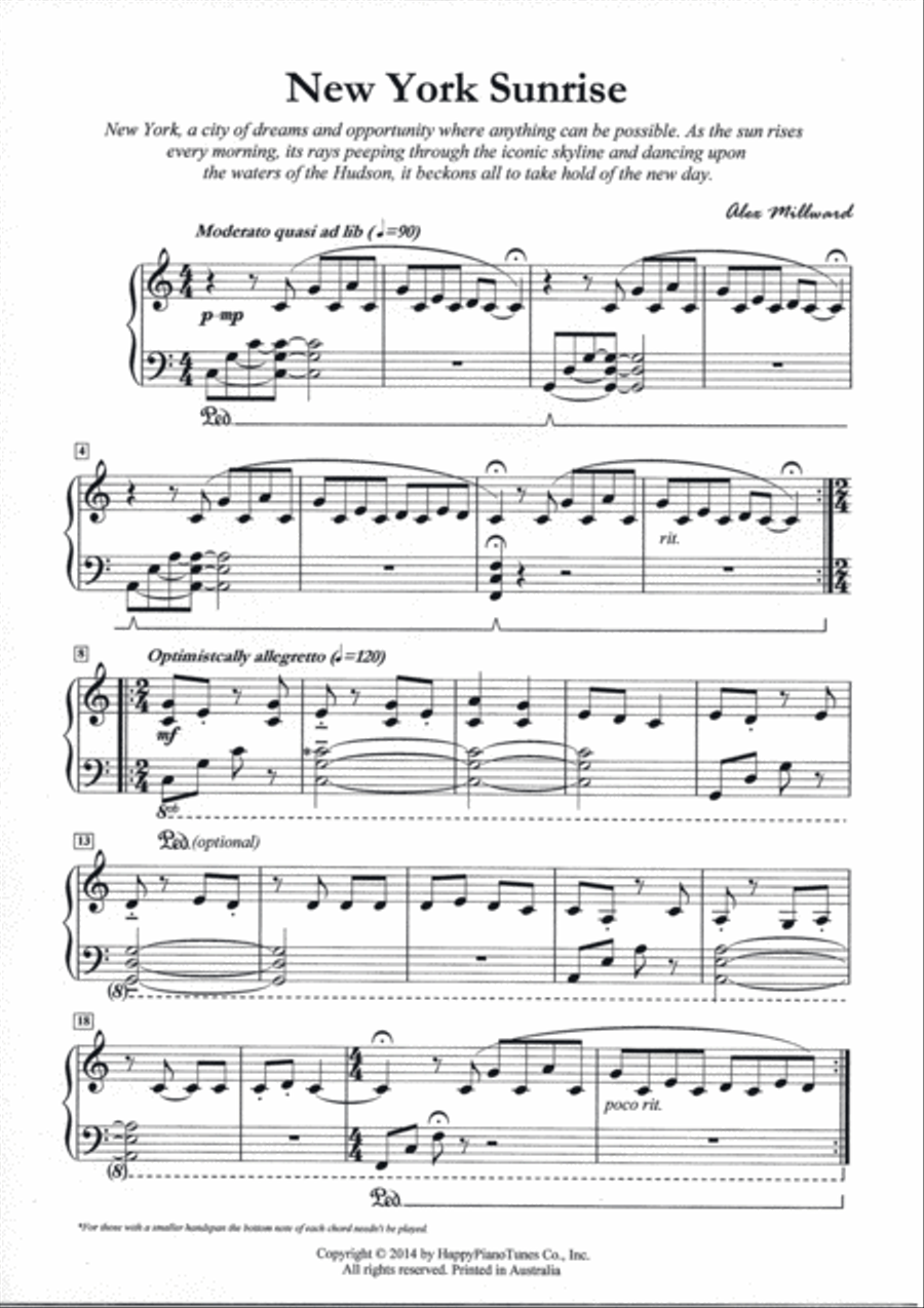 New York Sunrise Piano Solo scores gallery preview page 2