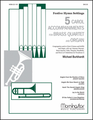 Book cover for Five Carol Accompaniments for Brass Quartet and Organ