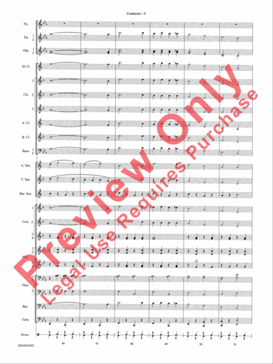 George Washington Bicentennial March Concert Band scores gallery preview page 12