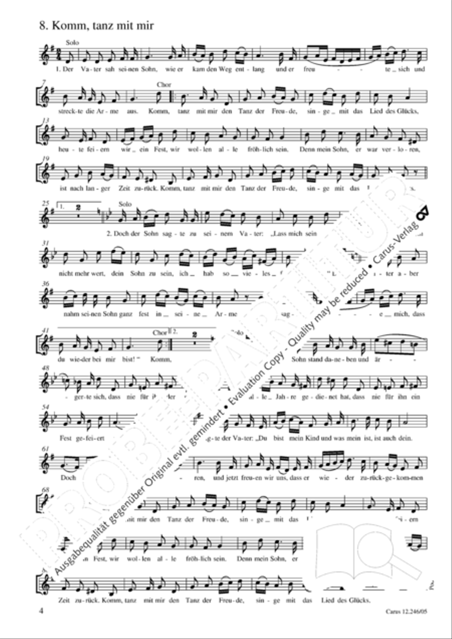 Der verlorene Sohn Unison Choir scores gallery preview page 5