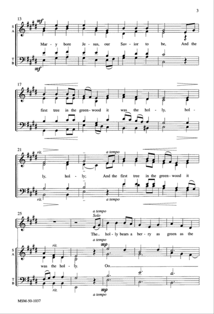 The Holly Bears a Berry Divisi scores gallery preview page 2