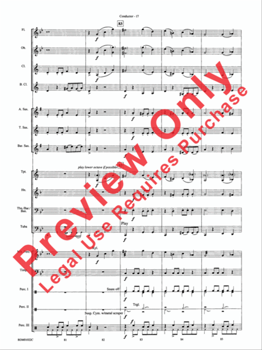 Dark Adventure Concert Band scores gallery preview page 19