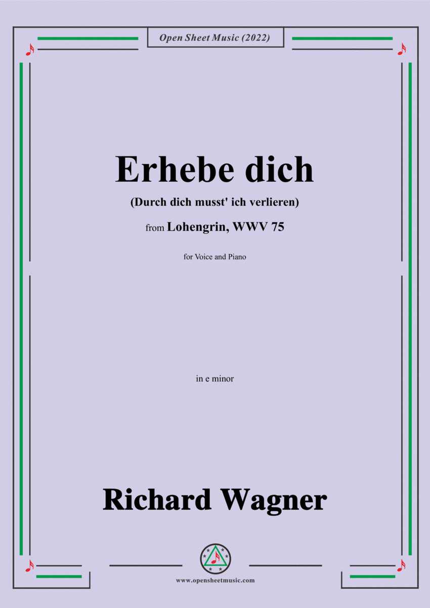R. Wagner-Erhebe dich(Durch dich musst ich verlieren),in e minor,from Lohengrin,WWV 75 image number null