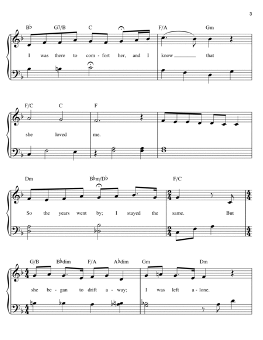 When She Loved Me (from Toy Story 2) Easy Piano scores gallery preview page 3