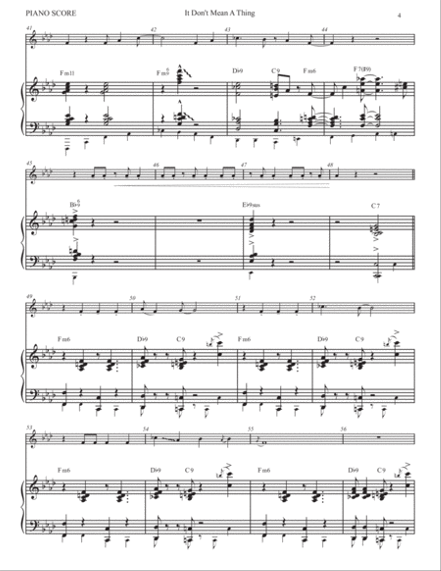 It Don't Mean A Thing (If It Ain't Got That Swing) Small Ensemble scores gallery preview page 5