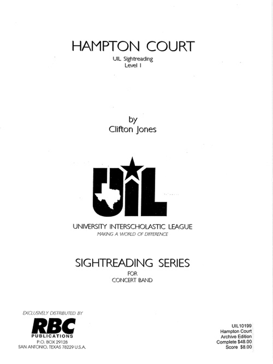 Hampton Court Hampton Court Concert Band scores gallery preview page 1