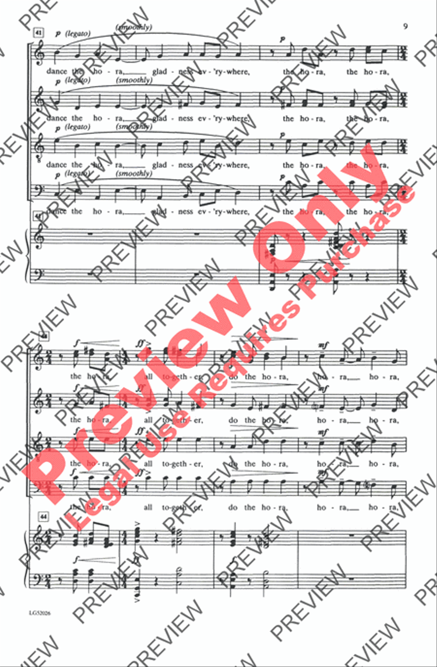 Zum Gali Zum Gali 4-Part scores gallery preview page 9