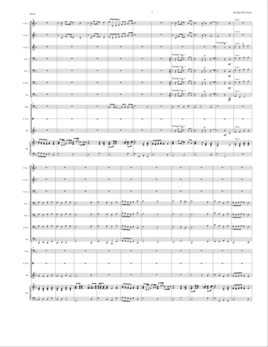 All Hail the Power of Jesus' Name Horn scores gallery preview page 4