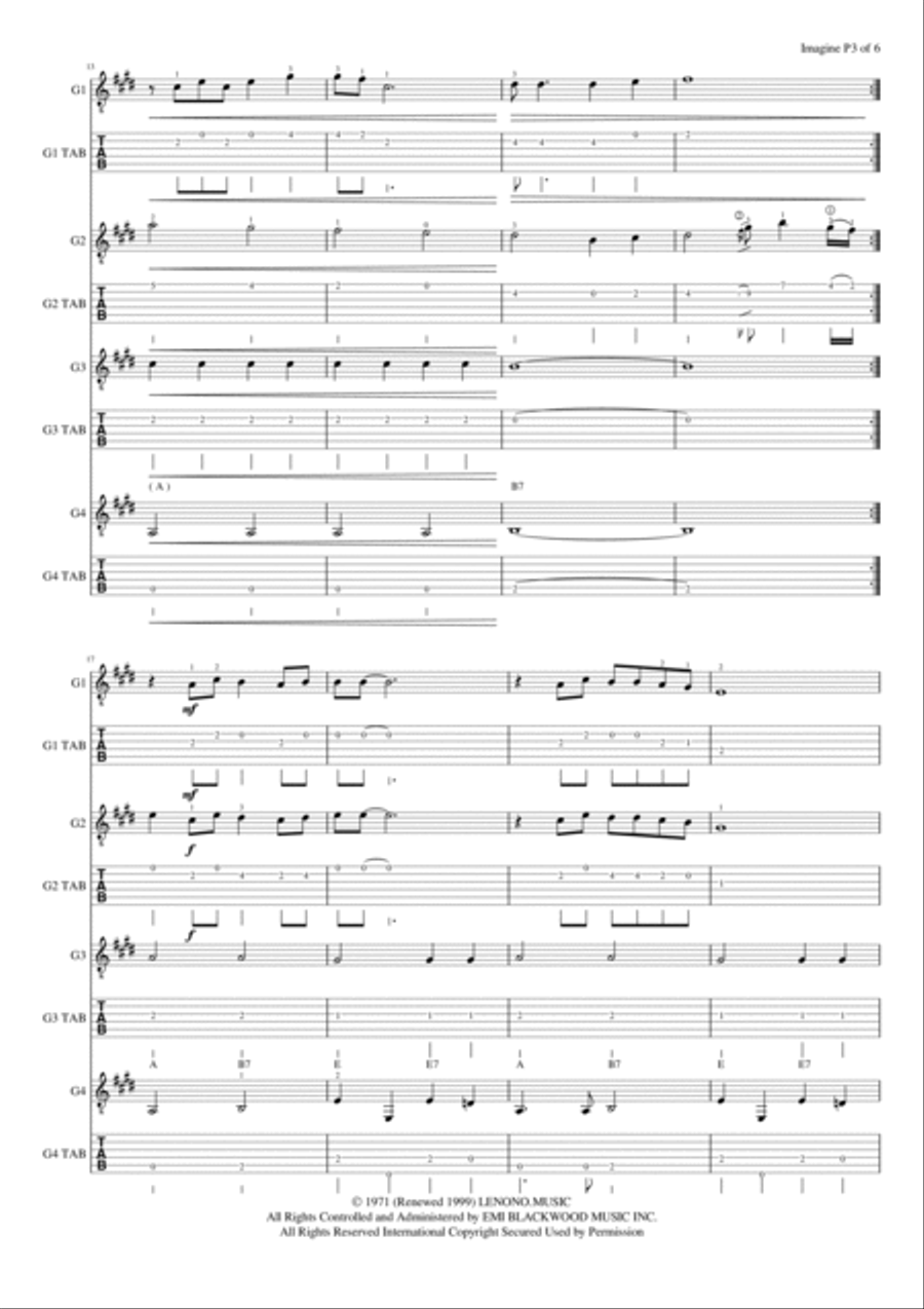 Imagine Guitar Ensemble scores gallery preview page 3