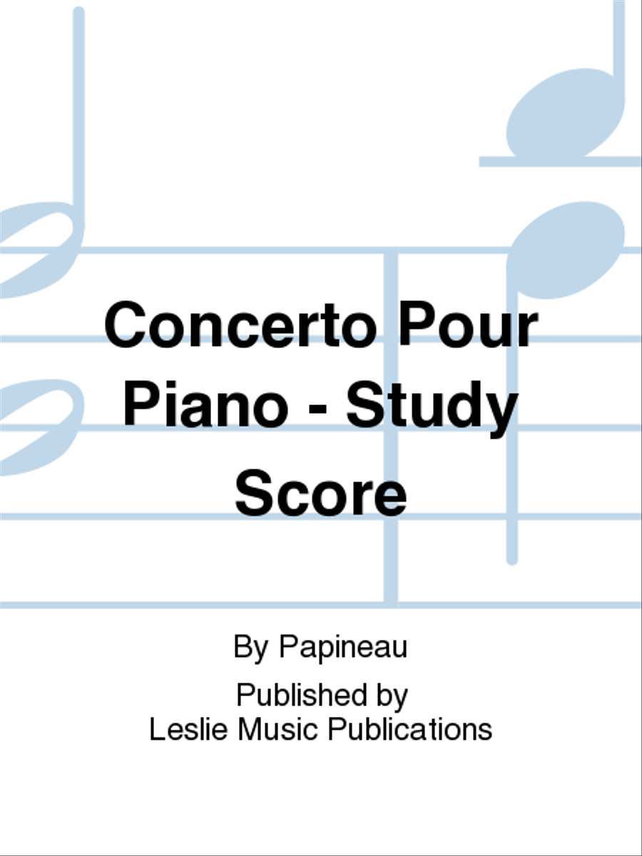 Concerto Pour Piano - Study Score Orchestra scores gallery preview page 1