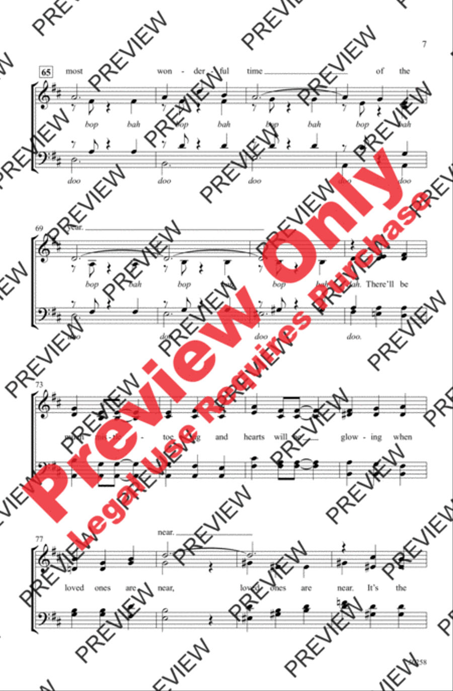 It's the Most Wonderful Time of the Year 4-Part scores gallery preview page 7