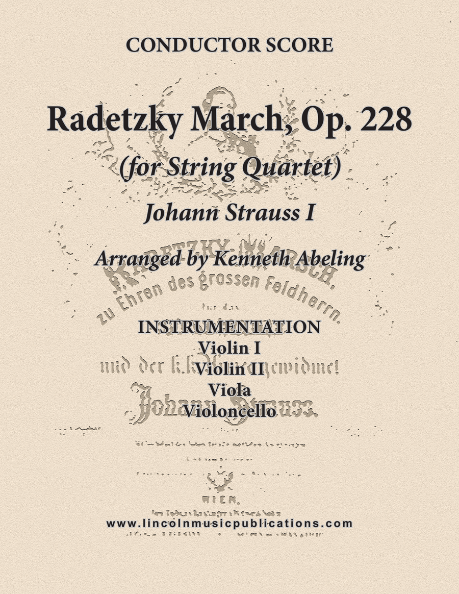 Radetzky March (for String Quartet) String Quartet scores gallery preview page 1