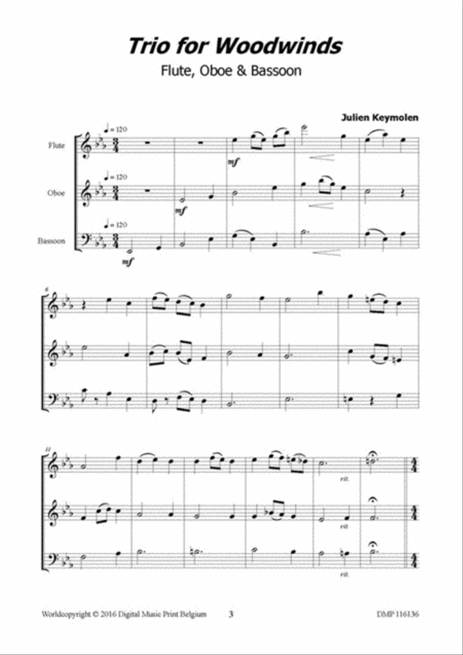 Trio For Woodwinds Woodwind Trio scores gallery preview page 2