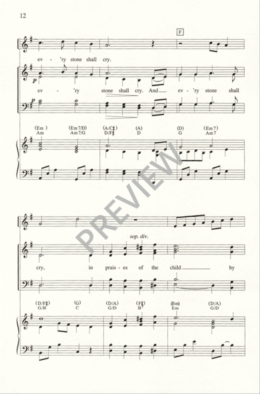 A Stable Lamp is Lighted 4-Part scores gallery preview page 13