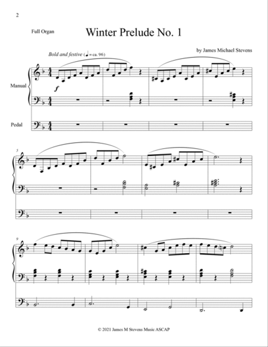 Winter Prelude No. 1 for Organ Organ Solo scores gallery preview page 2