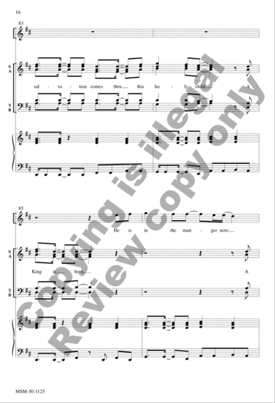 A King Is Born 4-Part scores gallery preview page 16