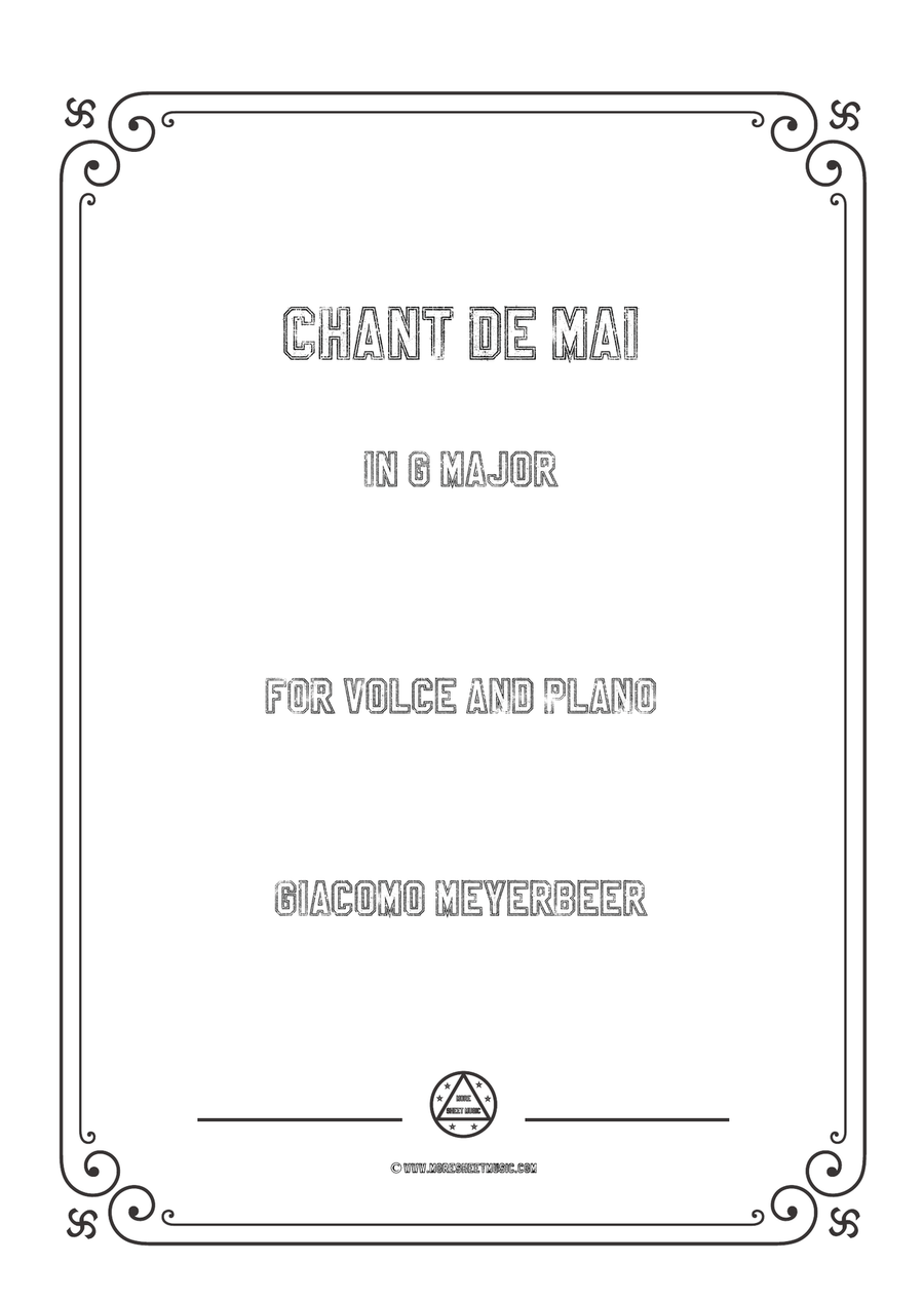 Meyerbeer-Chant de mai in G Major,for Voice and Piano