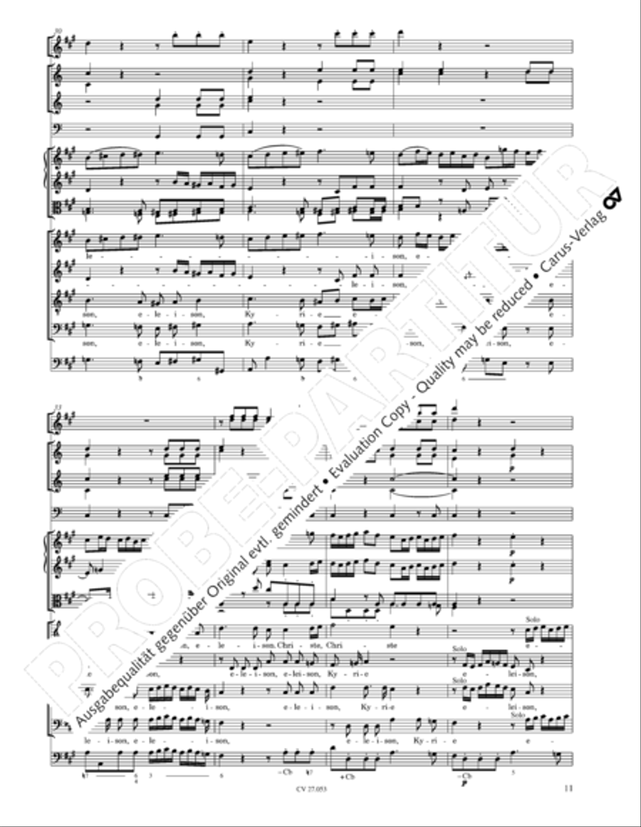Creation Mass in A-major after Joseph Haydn (Schopfungsmesse in A nach Joseph Haydn) 4-Part scores gallery preview page 12