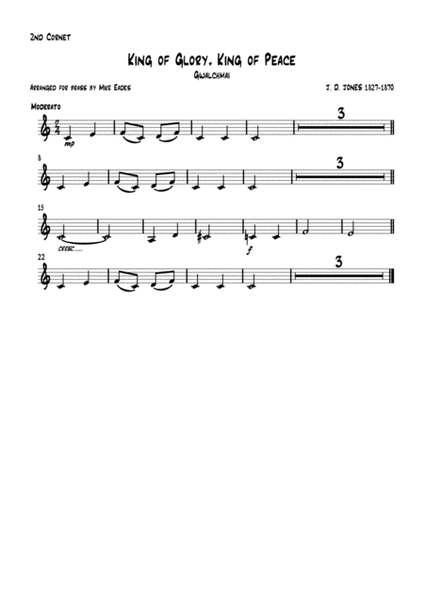 Gwalchmai - Hymn tune arranged for brass band image number null