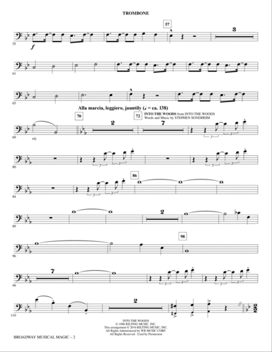 Broadway Musical Magic - Trombone Choir scores gallery preview page 2