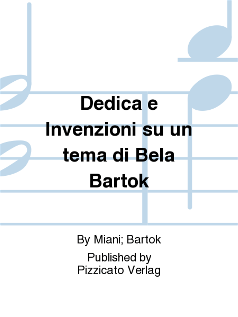 Dedica e Invenzioni su un tema di Bela Bartok Orchestra scores gallery preview page 1