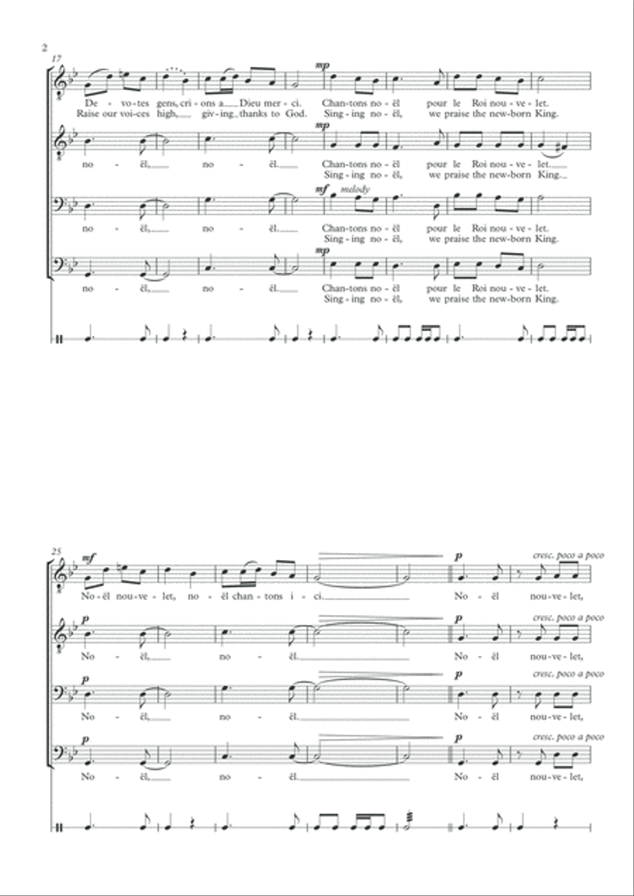 Noël Nouvelet TTBB scores gallery preview page 3