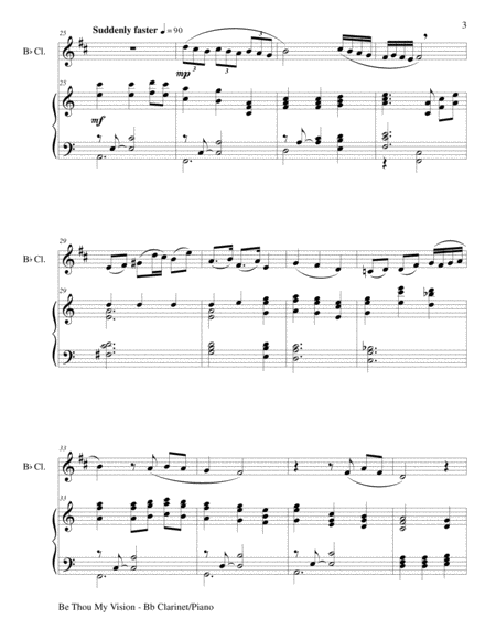 BE THOU MY VISION (Duet – Bb Clarinet and Piano/Score and Parts) image number null