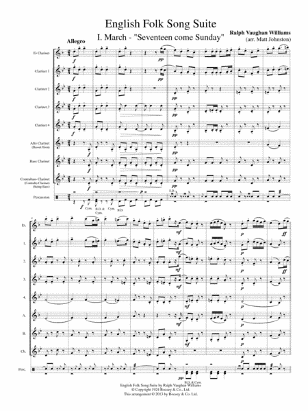 English Folk Song Suite for Clarinet Choir image number null