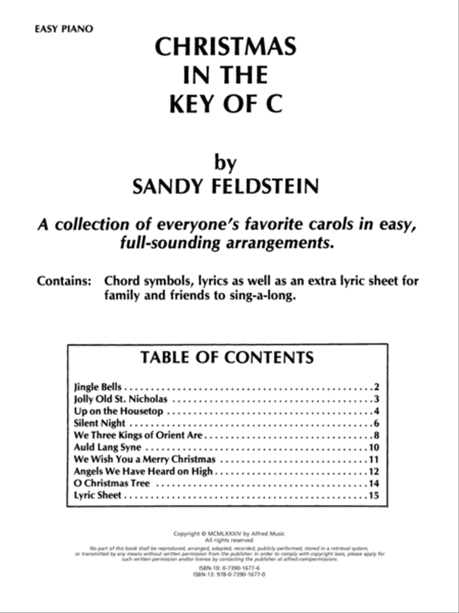 Christmas in the Key of C Easy Piano scores gallery preview page 2