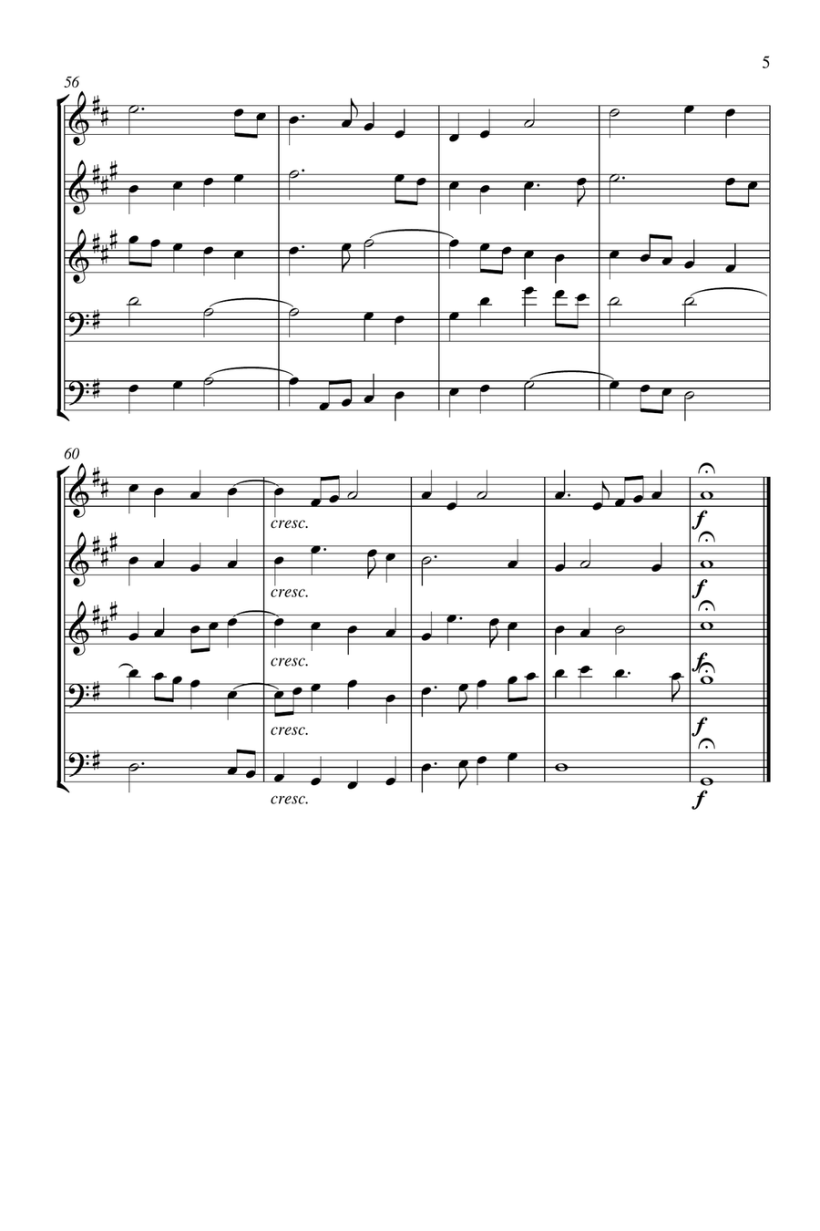 Come Away, Sweet Love Brass Quintet scores gallery preview page 6