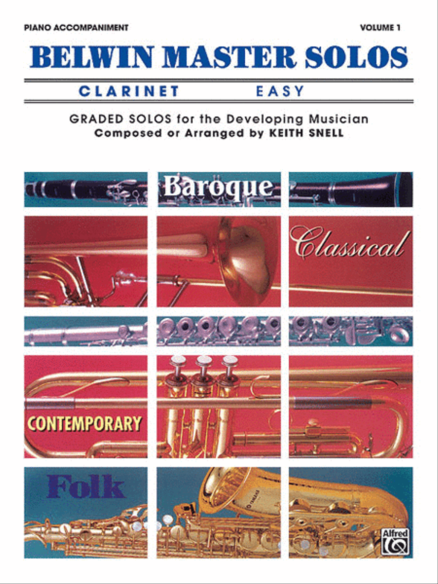 Belwin Master Solos (Clarinet), Volume 1 Clarinet scores gallery preview page 1