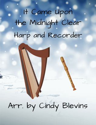 Book cover for It Came Upon the Midnight Clear, Harp and Recorder