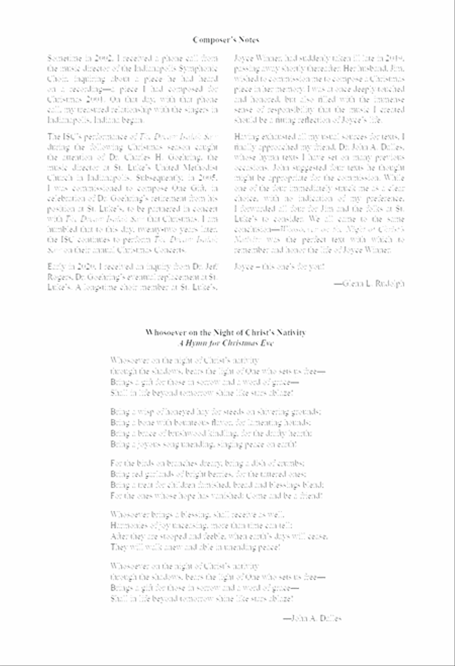 Whosoever on the Night of Christ's Nativity 4-Part scores gallery preview page 2