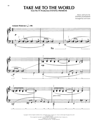 Take Me To The World (from Evening Primrose) (arr. Lee Evans)