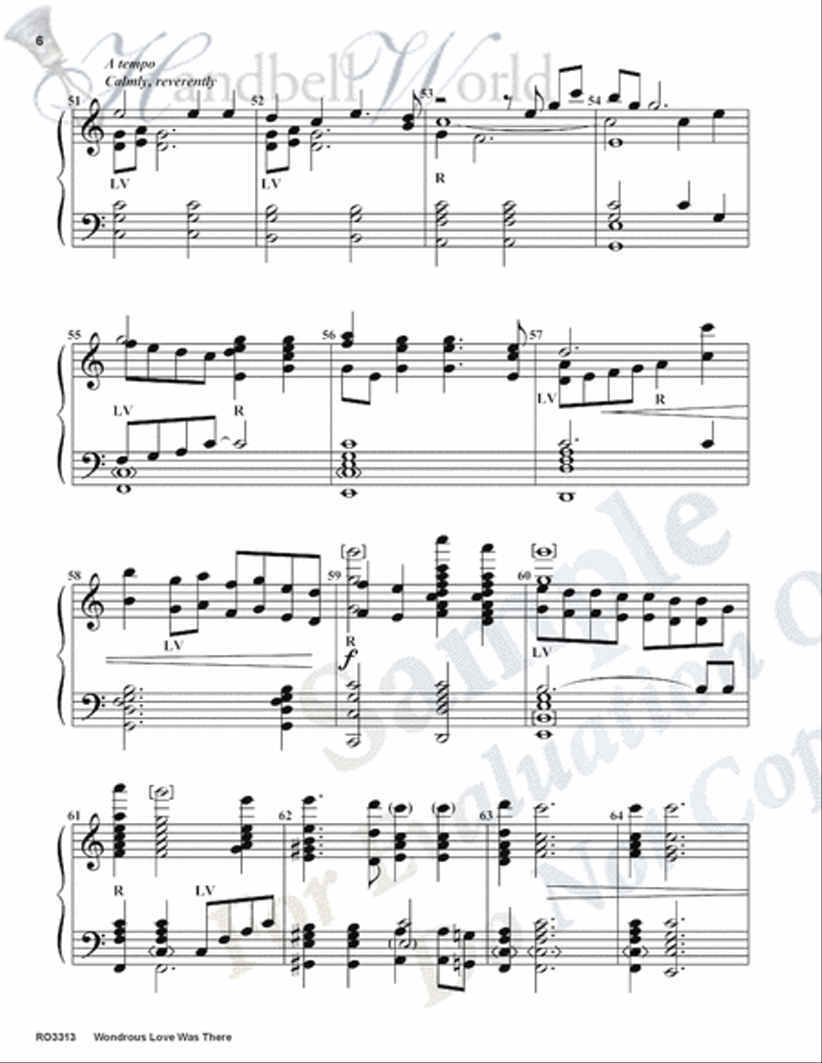 Wondrous Love Was There 5-Octaves scores gallery preview page 6
