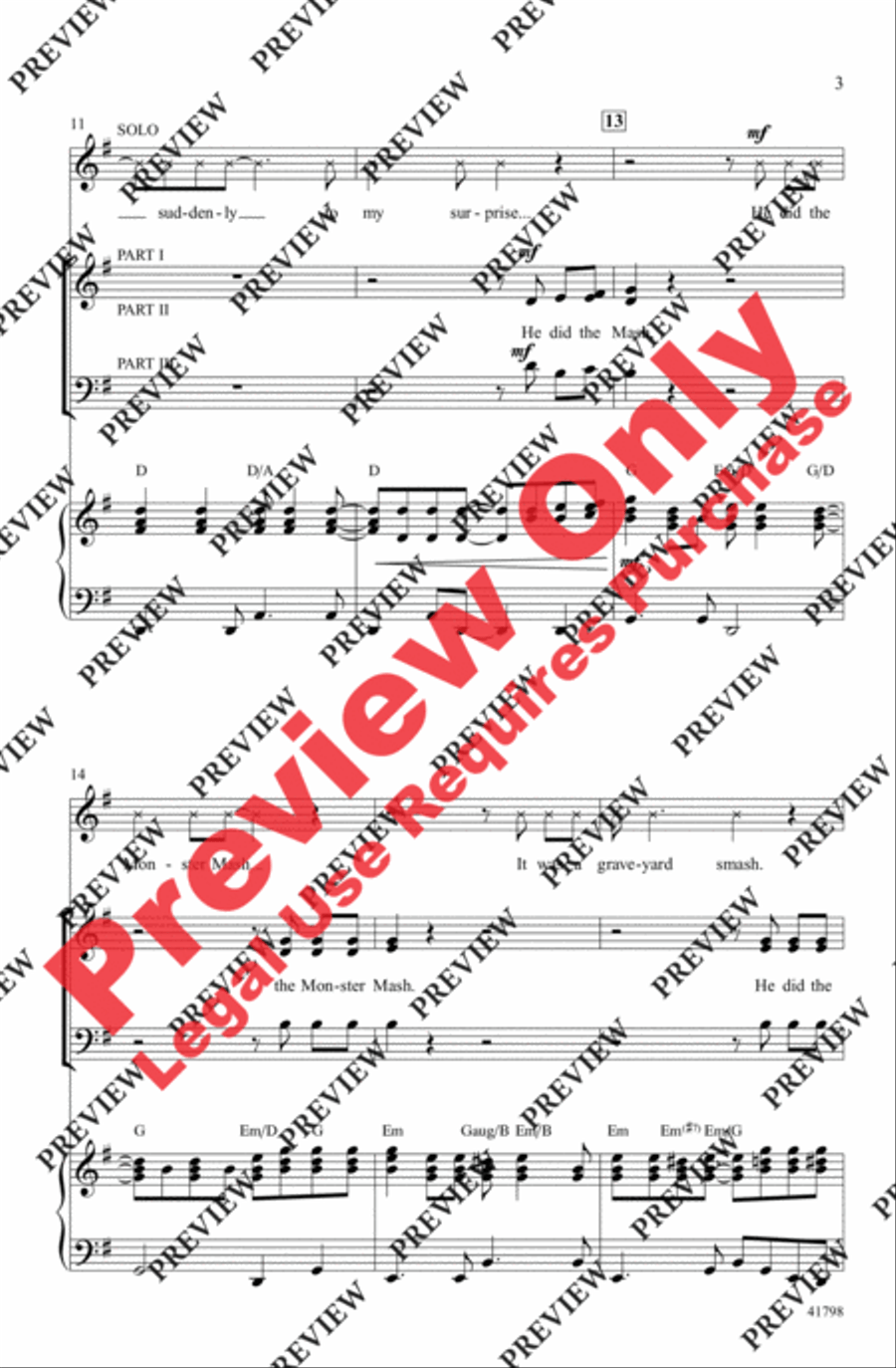 Monster Mash Monster Mash 3-Part scores gallery preview page 3