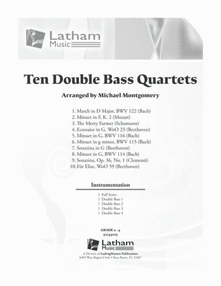 Book cover for Ten Double Bass Quartets