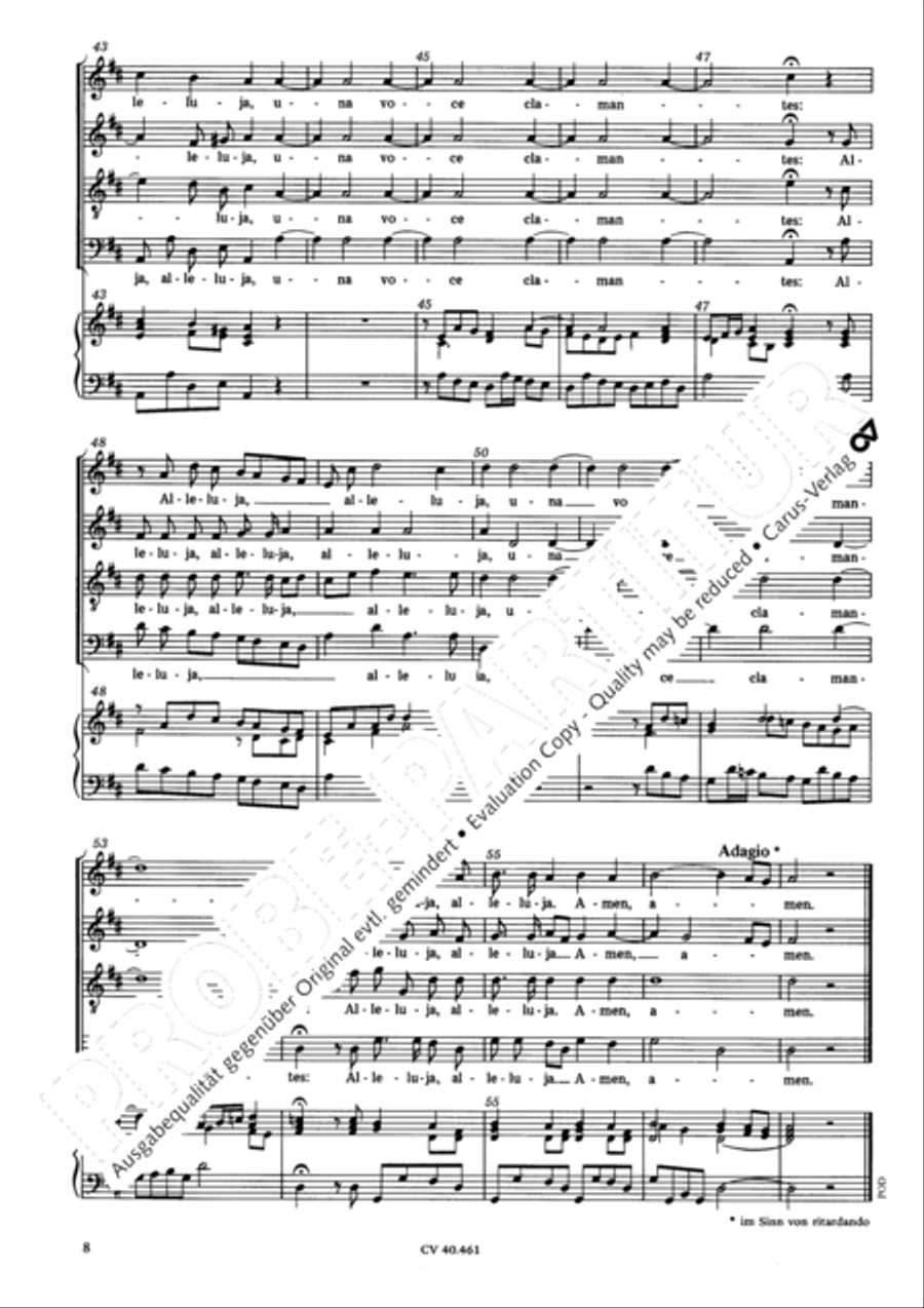 Benedictus sit Deus Pater 4-Part scores gallery preview page 9