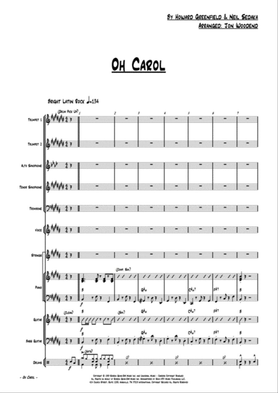 Oh! Carol Large Ensemble scores gallery preview page 3