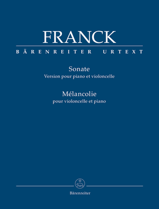 Book cover for Sonata (Version for Piano and Violoncello) / Mélancolie for Violoncello and Piano