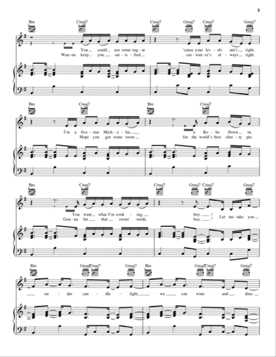 Bon Appetit Piano, Vocal, Guitar scores gallery preview page 3
