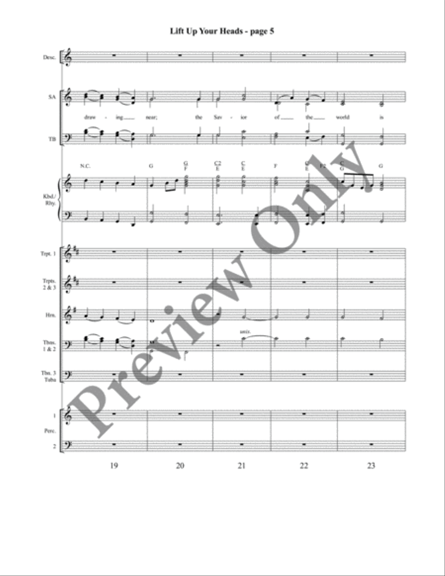 Lift Up Your Heads Lift Up Your Heads 4-Part scores gallery preview page 13