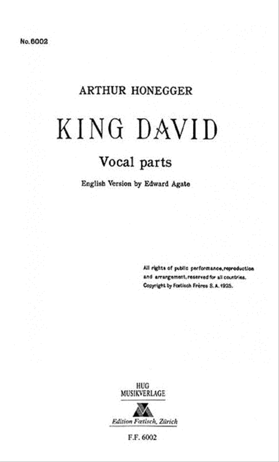 King David Choir scores gallery preview page 1