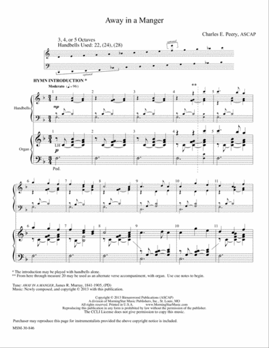 Away in a Manger Away in a Manger Choir scores gallery preview page 1