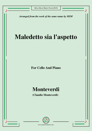 Monteverdi-Maledetto sia l'aspetto, for Cello and Piano
