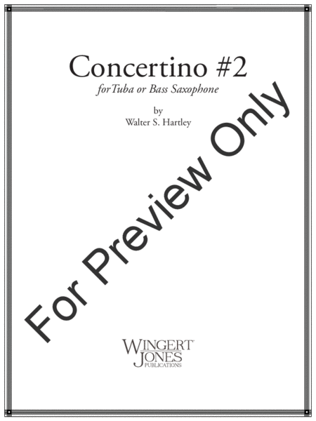Concertino No. 2 For Tuba and Piano