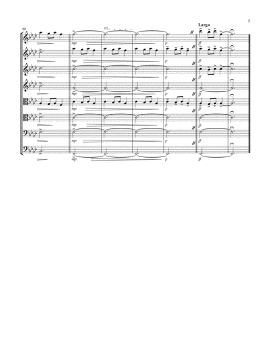 Carol of the Bells (F min) (String Octet - 4 Violin, 2 Viola, 1 Cello, 1 Bass) Cello scores gallery preview page 5