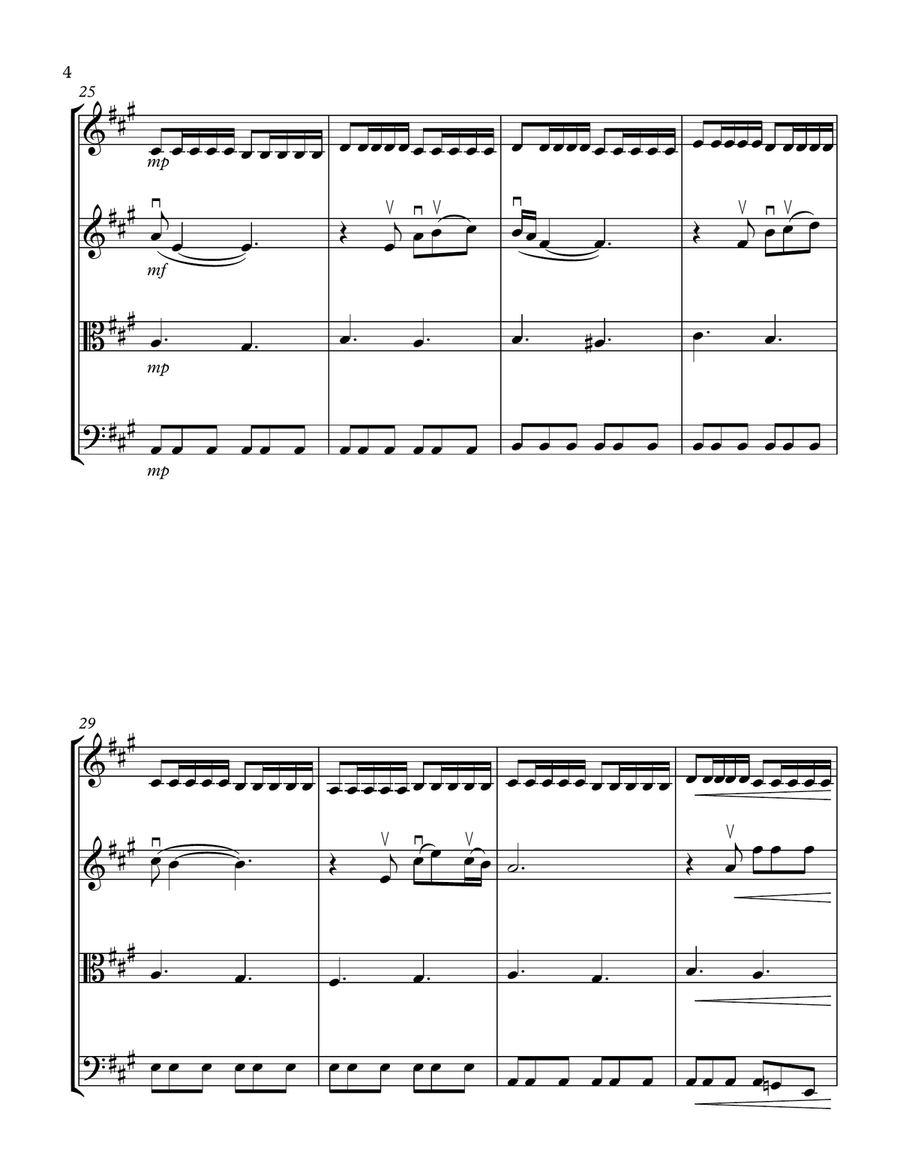Happy Xmas (war Is Over) String Quartet scores gallery preview page 4