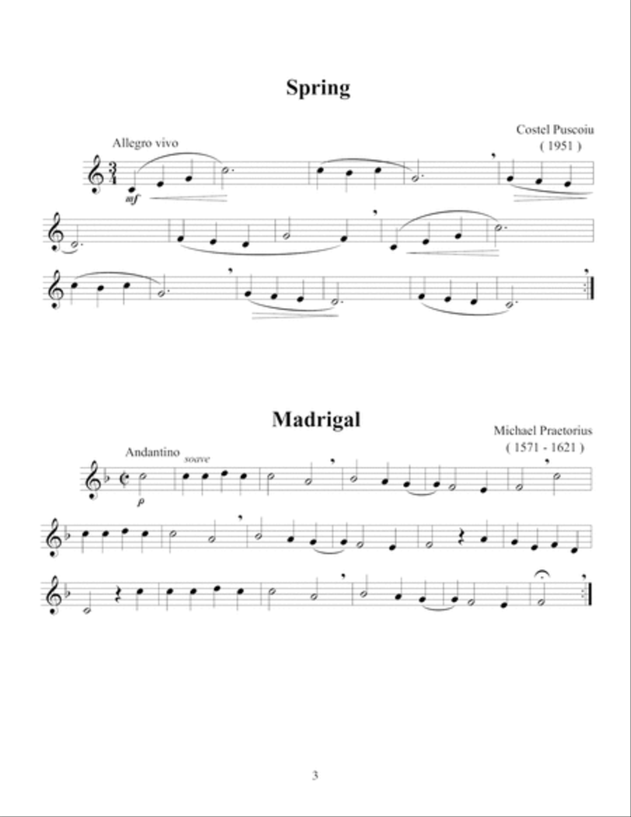 Trumpet Solo Pieces - Beginner Level Trumpet Solo scores gallery preview page 4