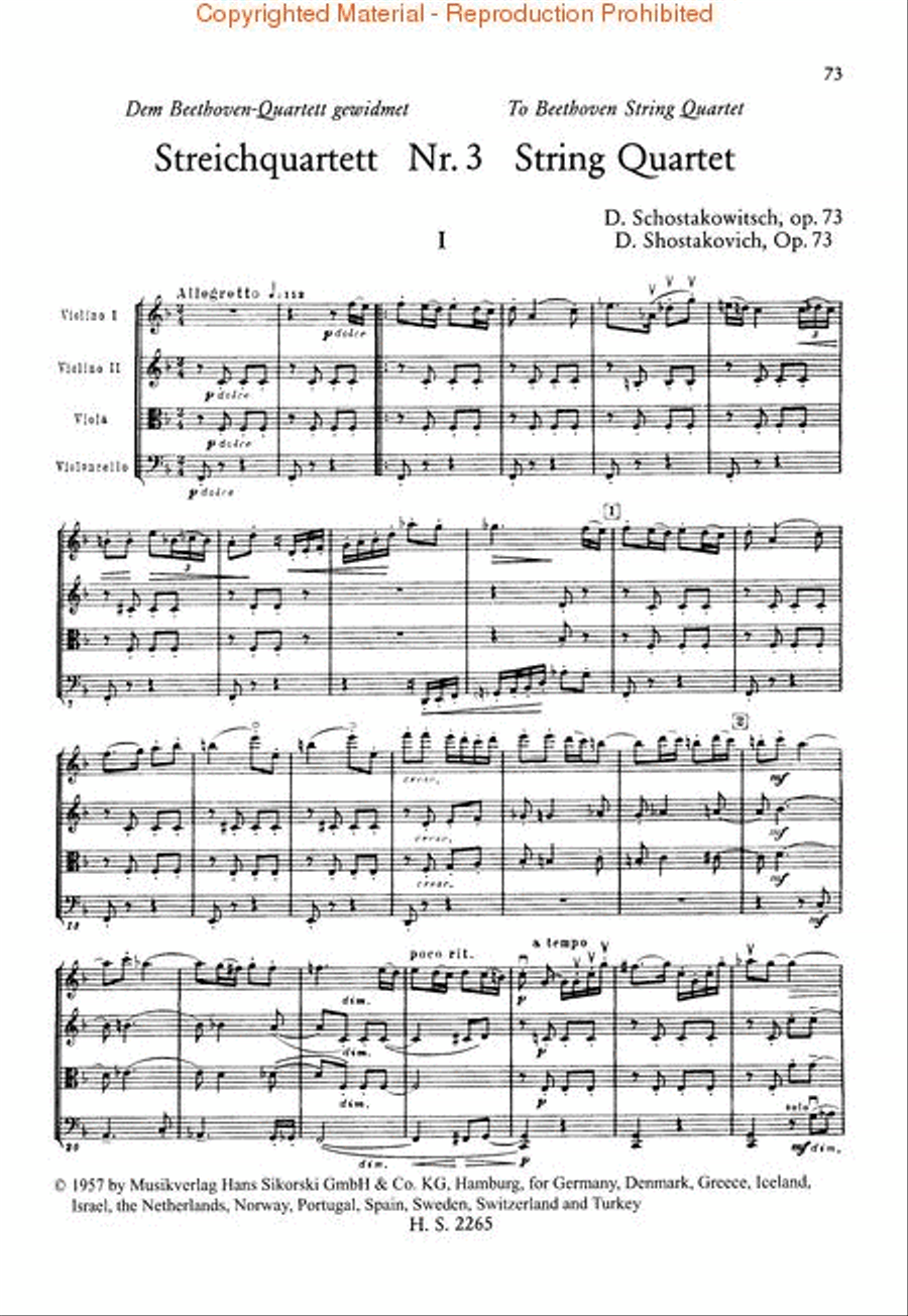 String Quartets, Nos. 1–4 (Op. 49, 68, 76, 83) String Quartet scores gallery preview page 4